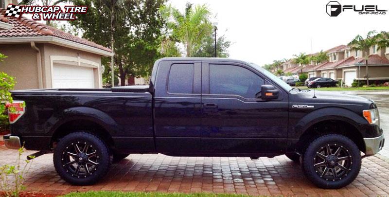 vehicle gallery/ford f 150 fuel maverick d262 20X10  Black & Milled wheels and rims