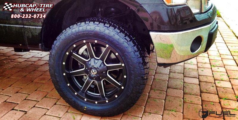 vehicle gallery/ford f 150 fuel maverick d262 20X10  Black & Milled wheels and rims