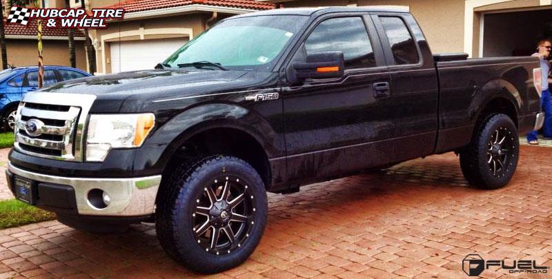 vehicle gallery/ford f 150 fuel maverick d262 20X10  Black & Milled wheels and rims