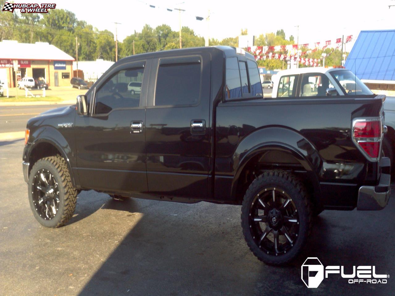vehicle gallery/ford f 150 fuel nutz d251 22X10  Matte Black & Milled wheels and rims