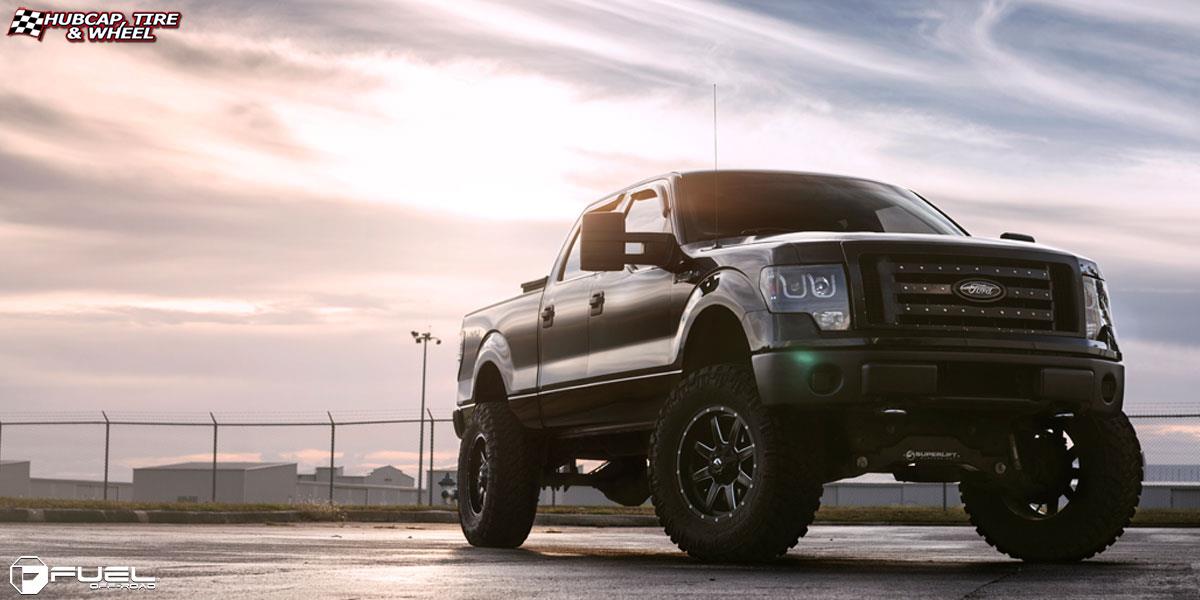 vehicle gallery/ford f 150 fuel maverick d538 20X9  Black & Milled wheels and rims