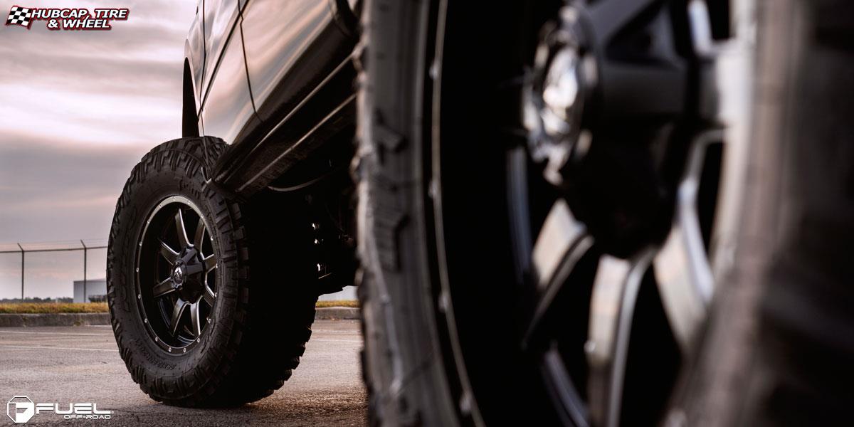 vehicle gallery/ford f 150 fuel maverick d538 20X9  Black & Milled wheels and rims