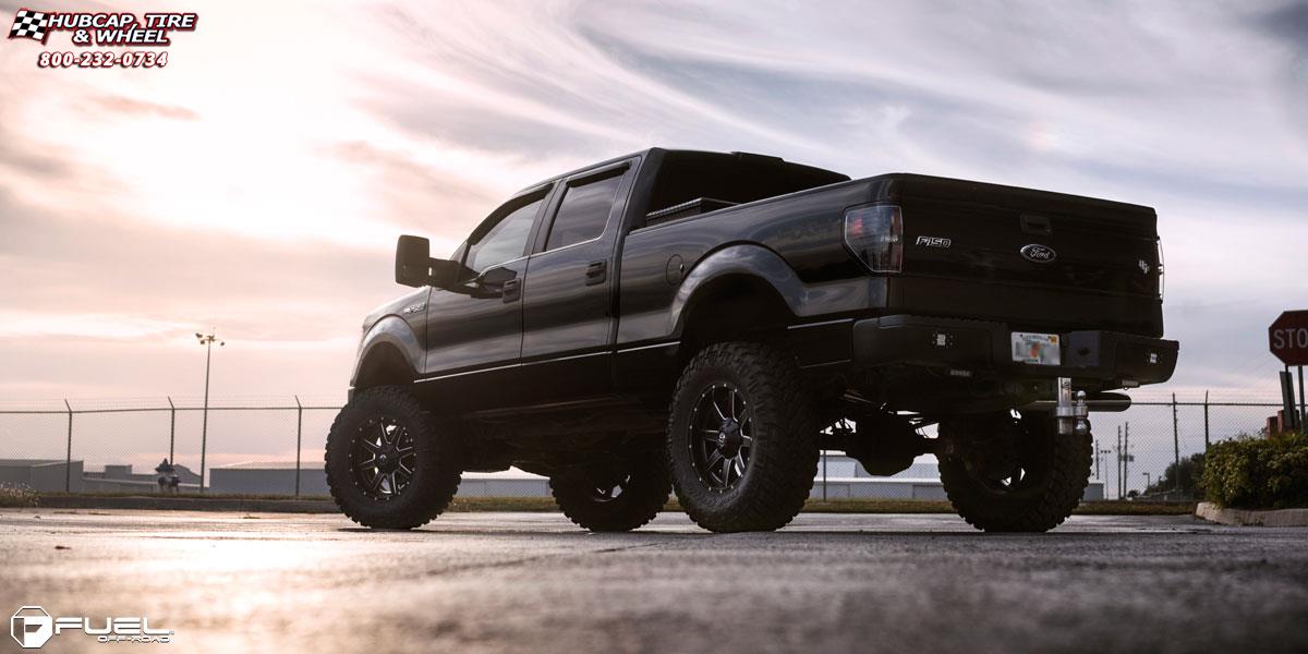 vehicle gallery/ford f 150 fuel maverick d538 20X9  Black & Milled wheels and rims