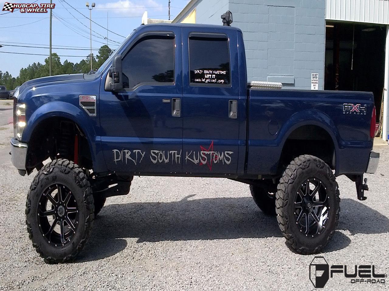 vehicle gallery/ford f 250 fuel maverick d262 0X0  Black & Milled wheels and rims