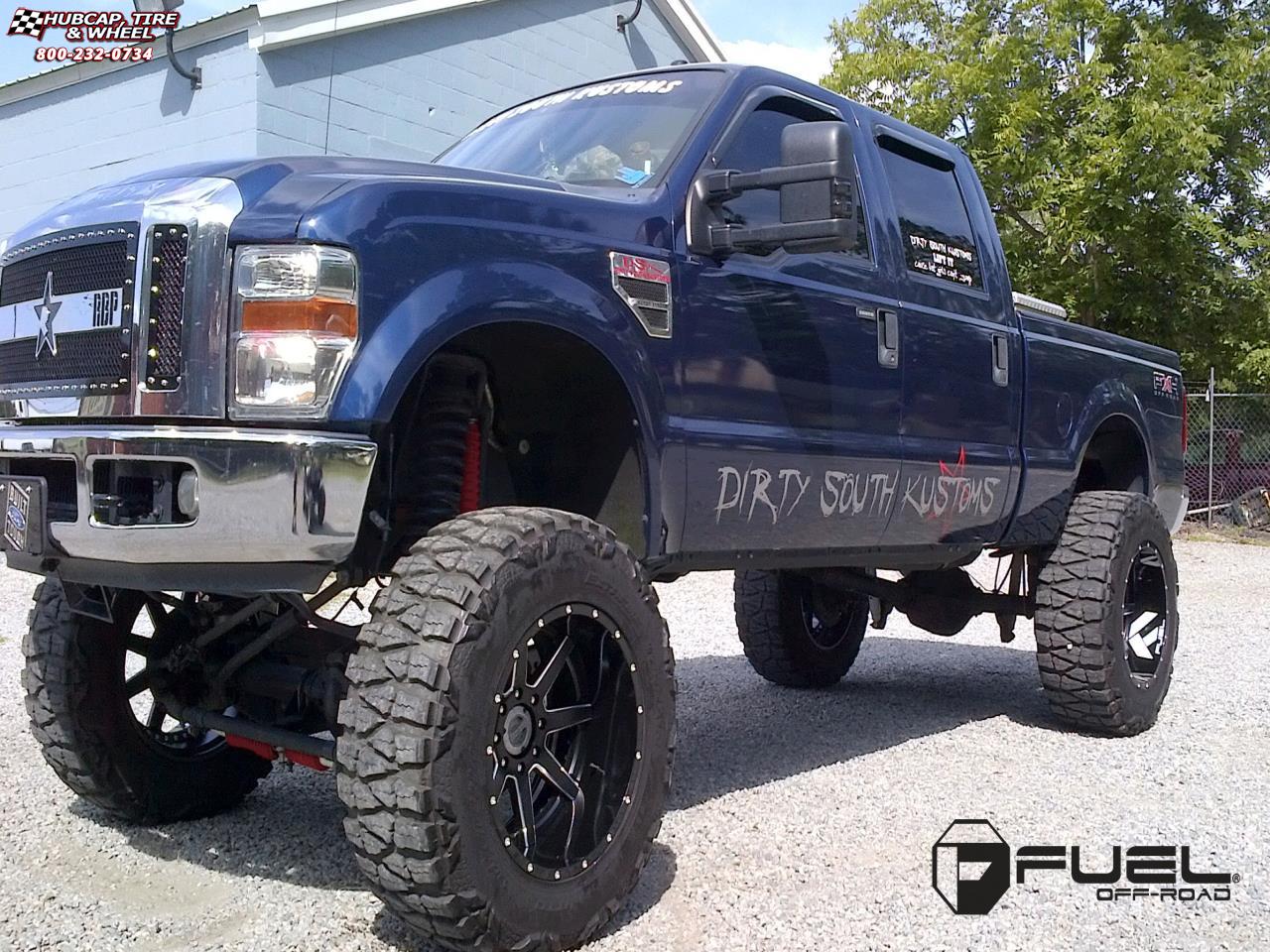 vehicle gallery/ford f 250 fuel maverick d262 0X0  Black & Milled wheels and rims