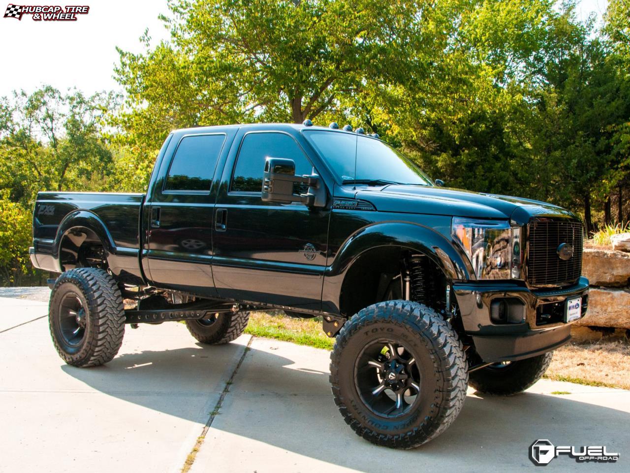 vehicle gallery/ford f 350 fuel dune d523 20X12  Black & Milled wheels and rims
