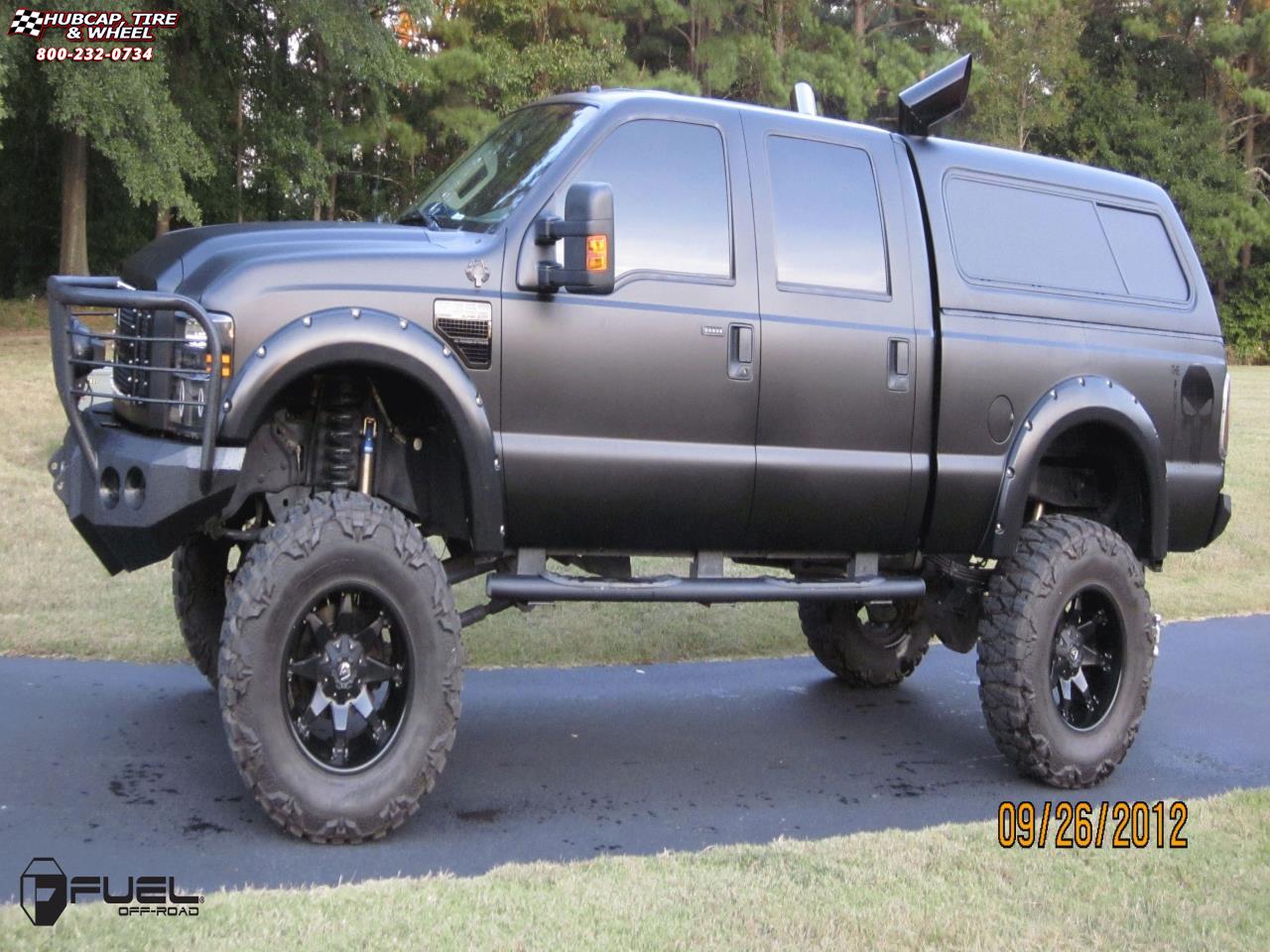 vehicle gallery/ford f 350 fuel octane d509 0X0  Matte Black wheels and rims
