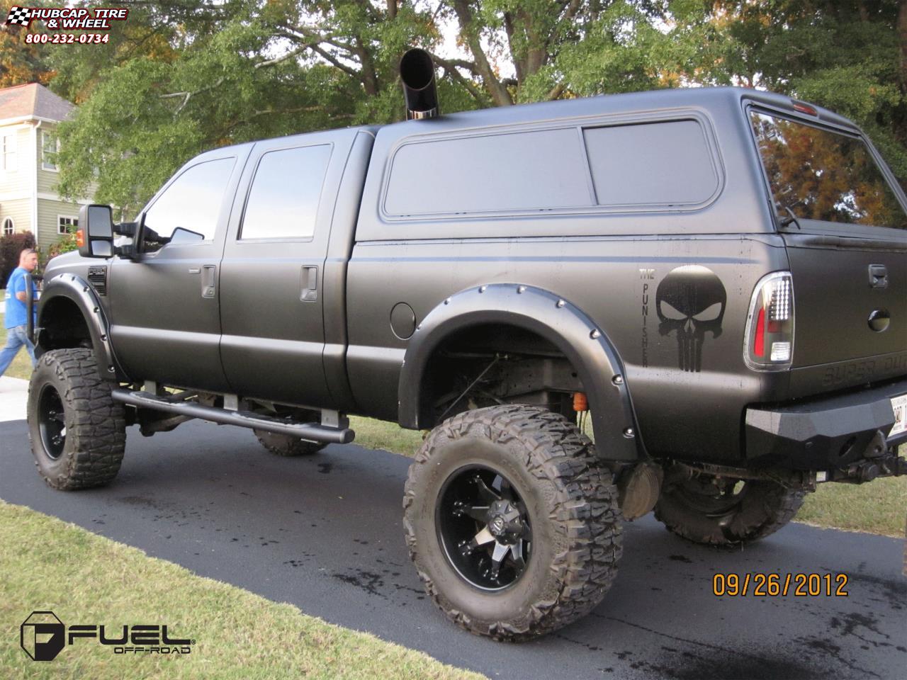 vehicle gallery/ford f 350 fuel octane d509 0X0  Matte Black wheels and rims