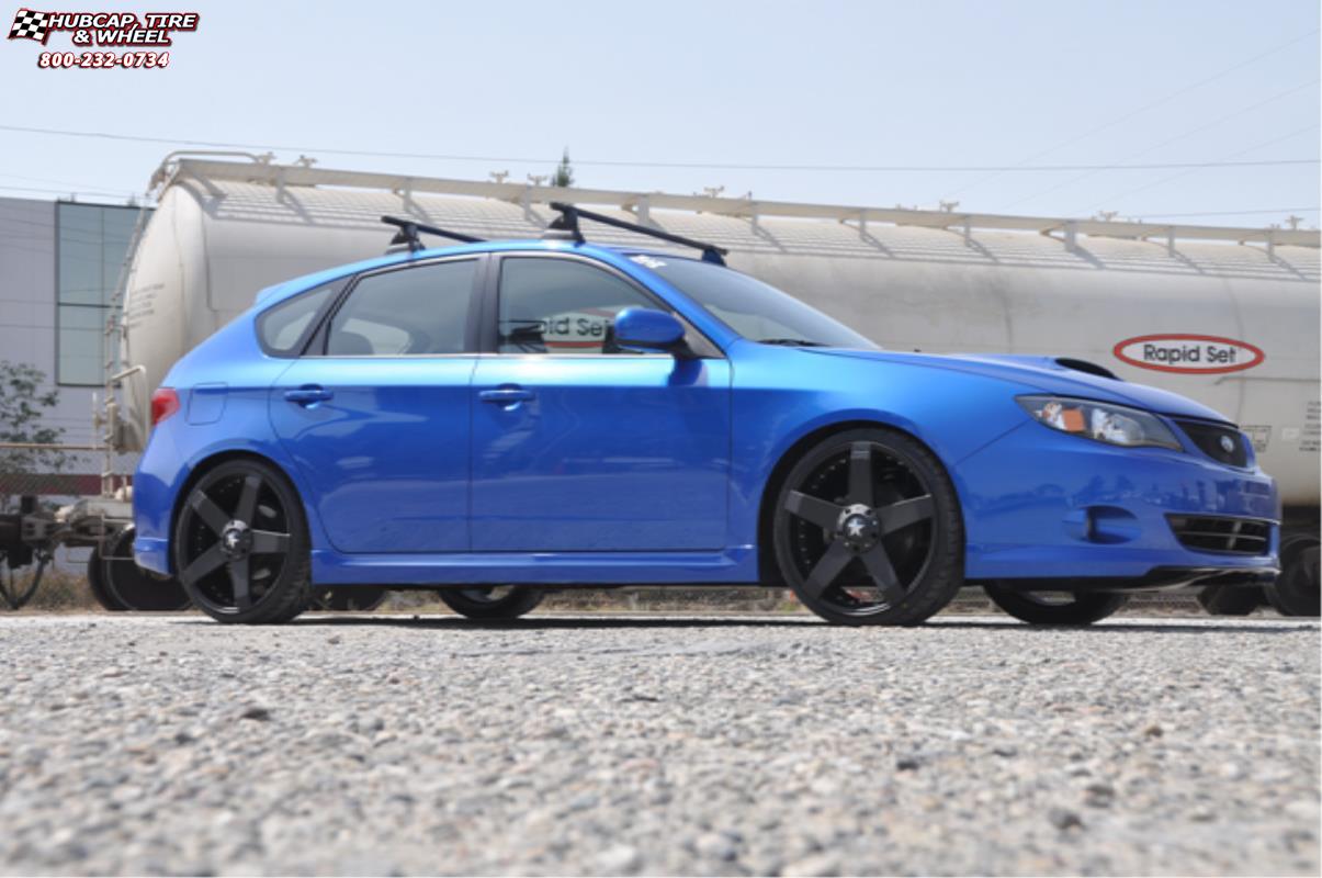 vehicle gallery/subaru wrx xd series km775 rockstar car  Matte Black wheels and rims