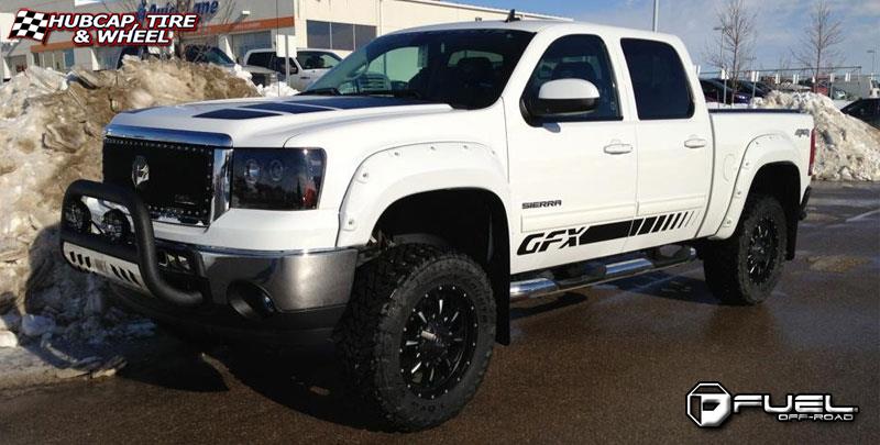 vehicle gallery/gmc sierra fuel krank d517 0X0  Matte Black & Milled wheels and rims