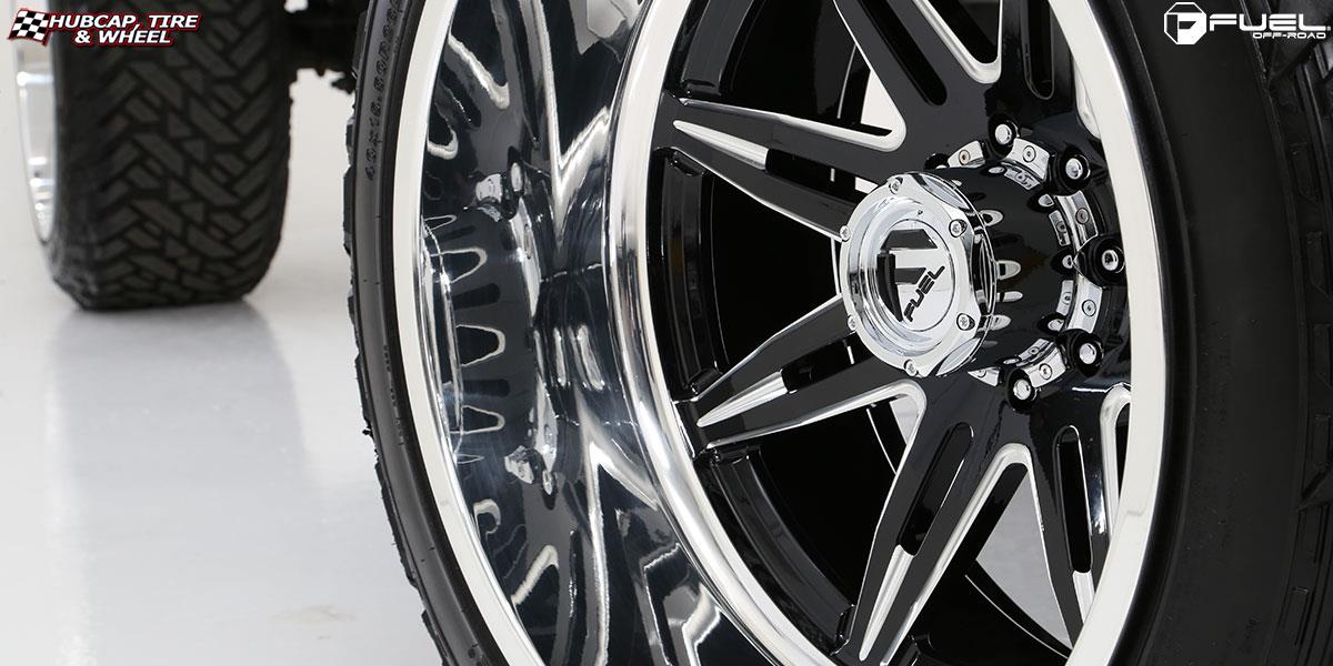 vehicle gallery/ford f 350 super duty fuel forged ffc26 concave 26X16  Black & Milled | Polished Lip wheels and rims