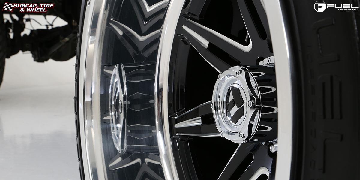 vehicle gallery/ford f 350 super duty fuel forged ffc26 concave 26X16  Black & Milled | Polished Lip wheels and rims