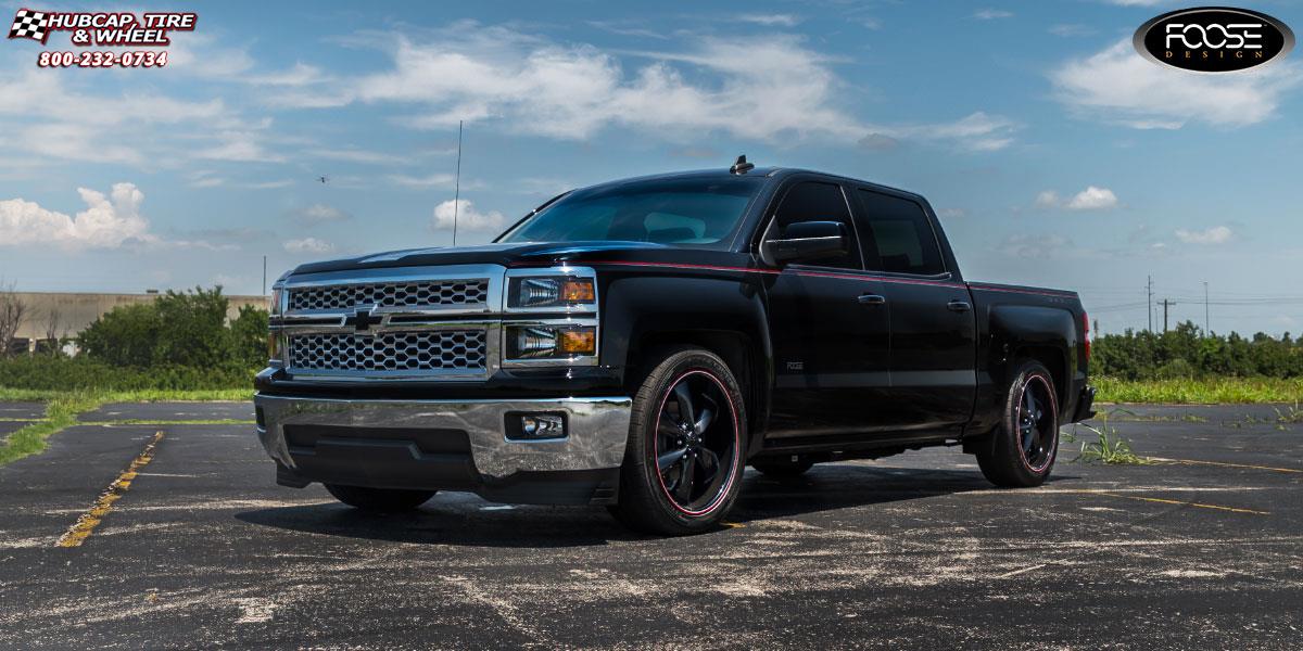 vehicle gallery/2015 chevrolet silverado 1500 hd foose legend 6 f137 22X10  Gloss Black with Lip Groove wheels and rims