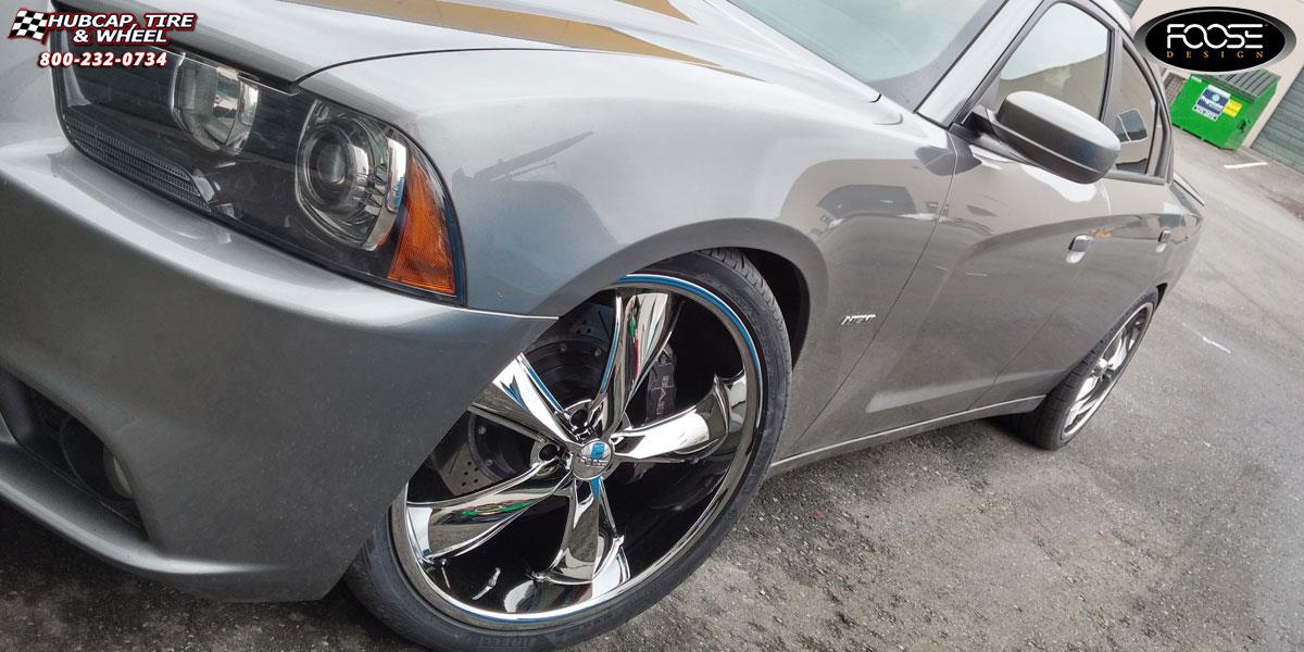 vehicle gallery/2013 dodge charger foose legend f105 22X9  Chrome wheels and rims