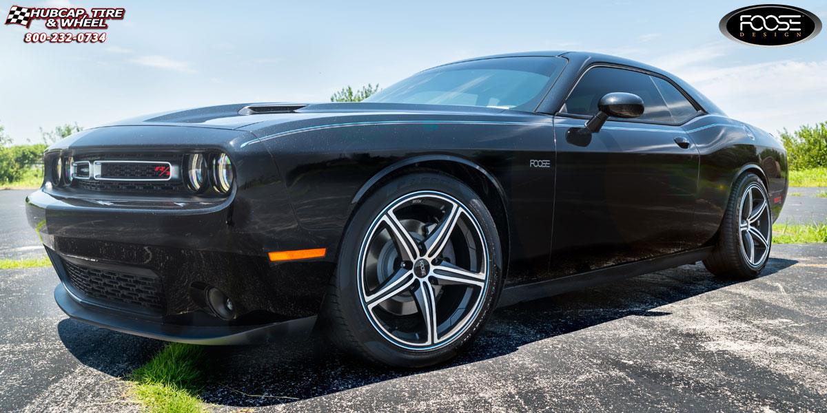 vehicle gallery/2015 dodge challenger foose speed f136 20X9  Black  Machined wheels and rims