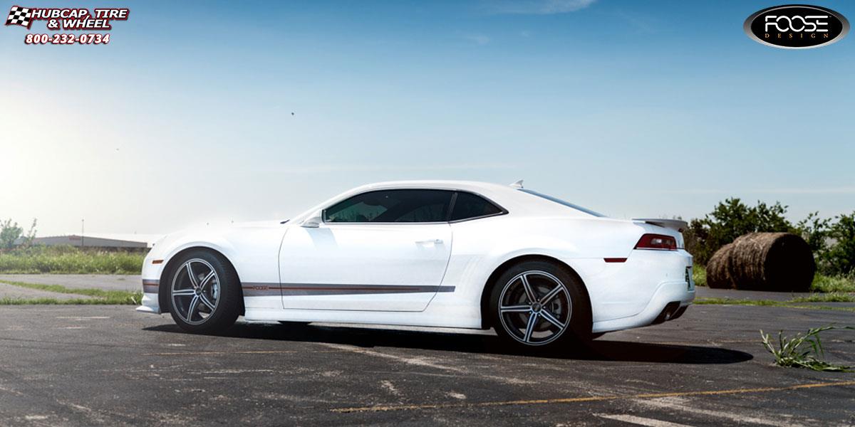 vehicle gallery/2015 chevrolet camaro foose speed f136 20X9  Black  Machined wheels and rims