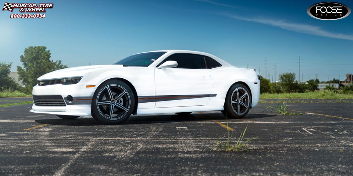 vehicle gallery/2015 chevrolet camaro foose speed f136 20X9  Black  Machined wheels and rims