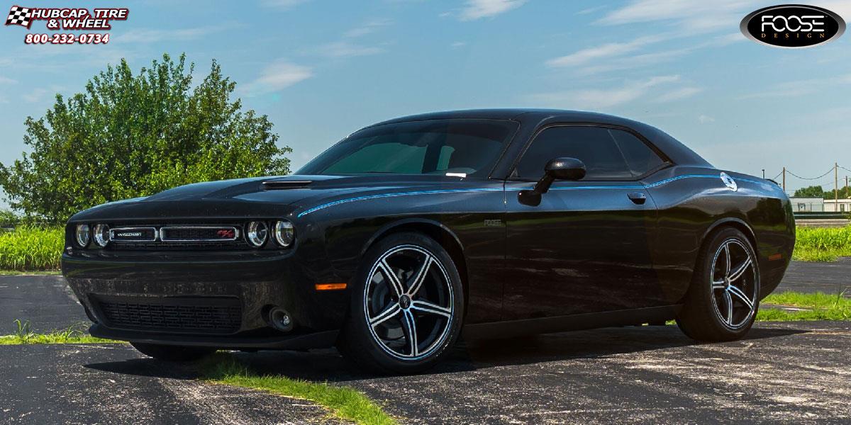 vehicle gallery/2015 dodge challenger foose speed f136 20X9  Black  Machined wheels and rims