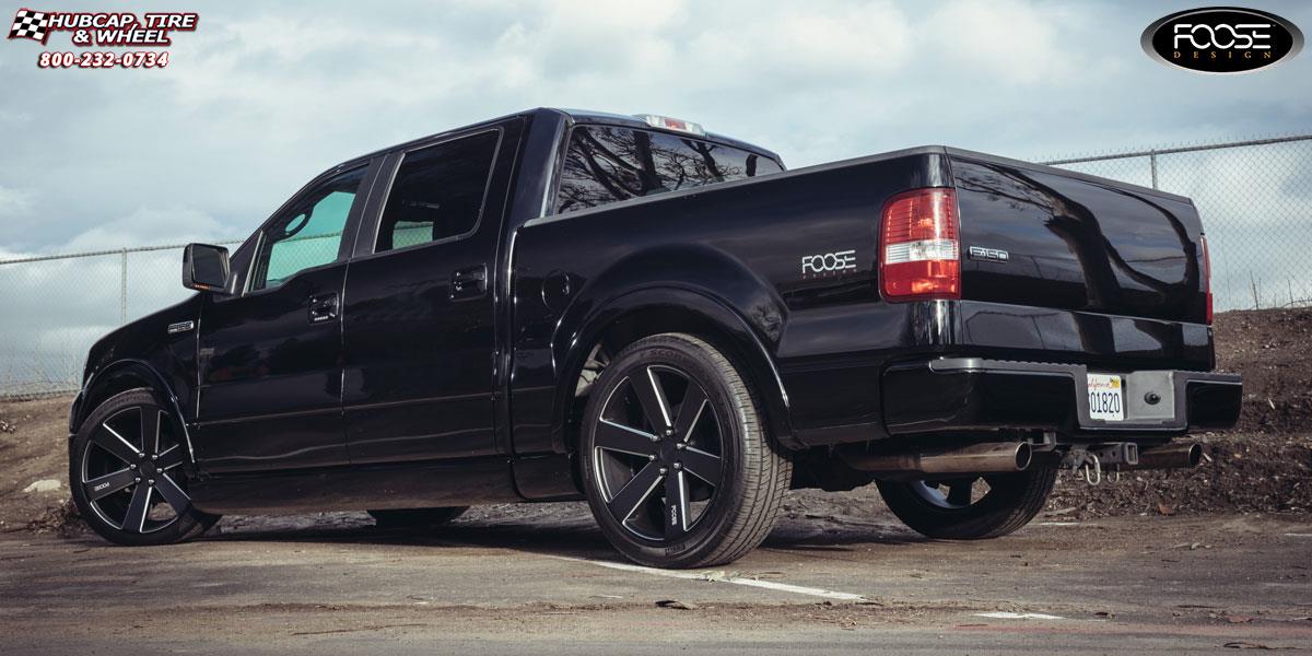 vehicle gallery/2014 ford f 150 foose switch f158 22X10  Black  Milled wheels and rims