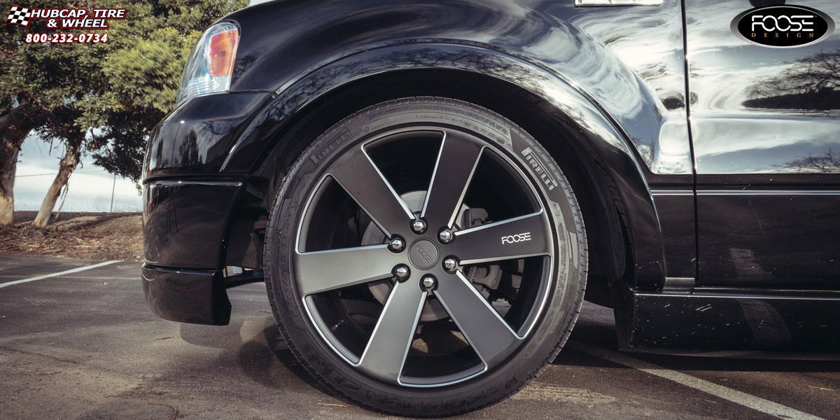 vehicle gallery/2012 ford f 150 foose switch f158  Black  Milled wheels and rims