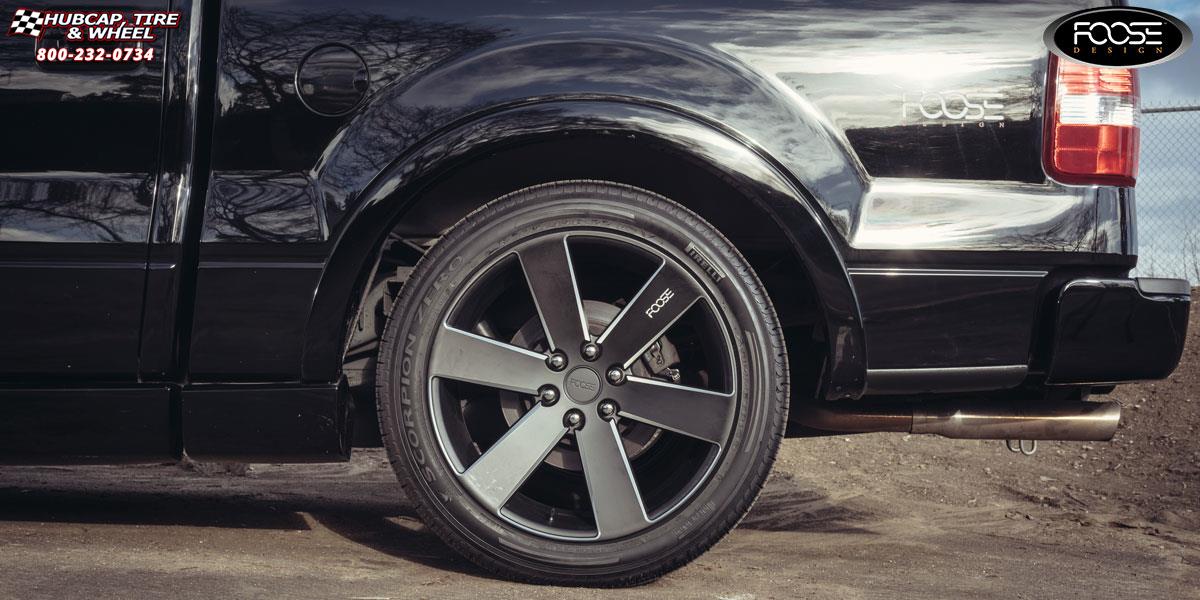 vehicle gallery/2012 ford f 150 foose switch f158  Black  Milled wheels and rims