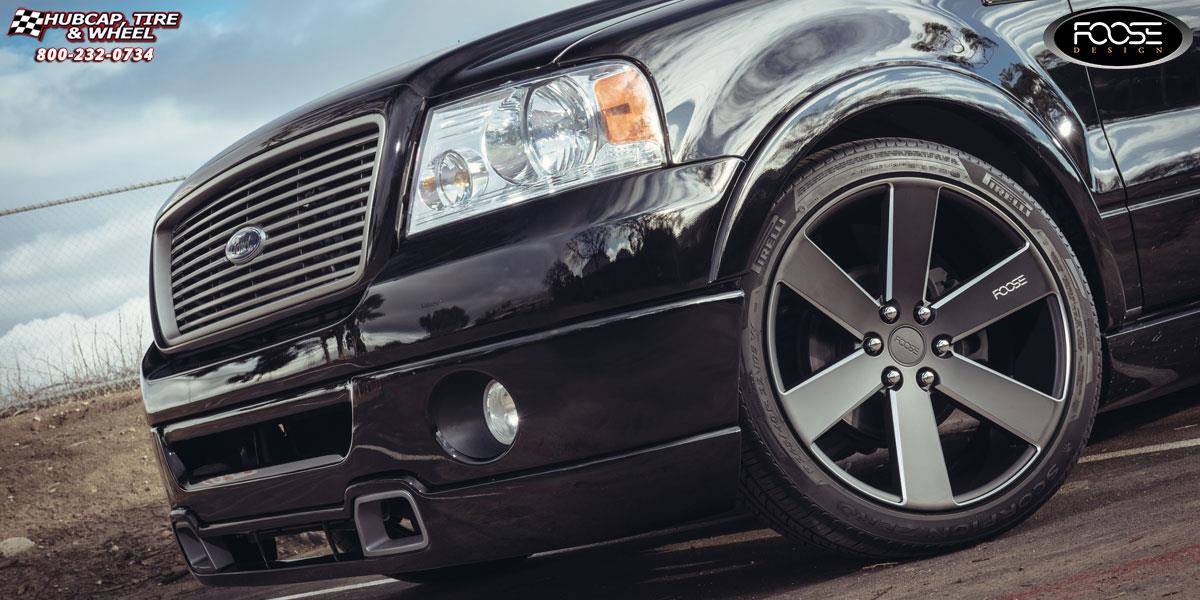 vehicle gallery/2012 ford f 150 foose switch f158  Black  Milled wheels and rims