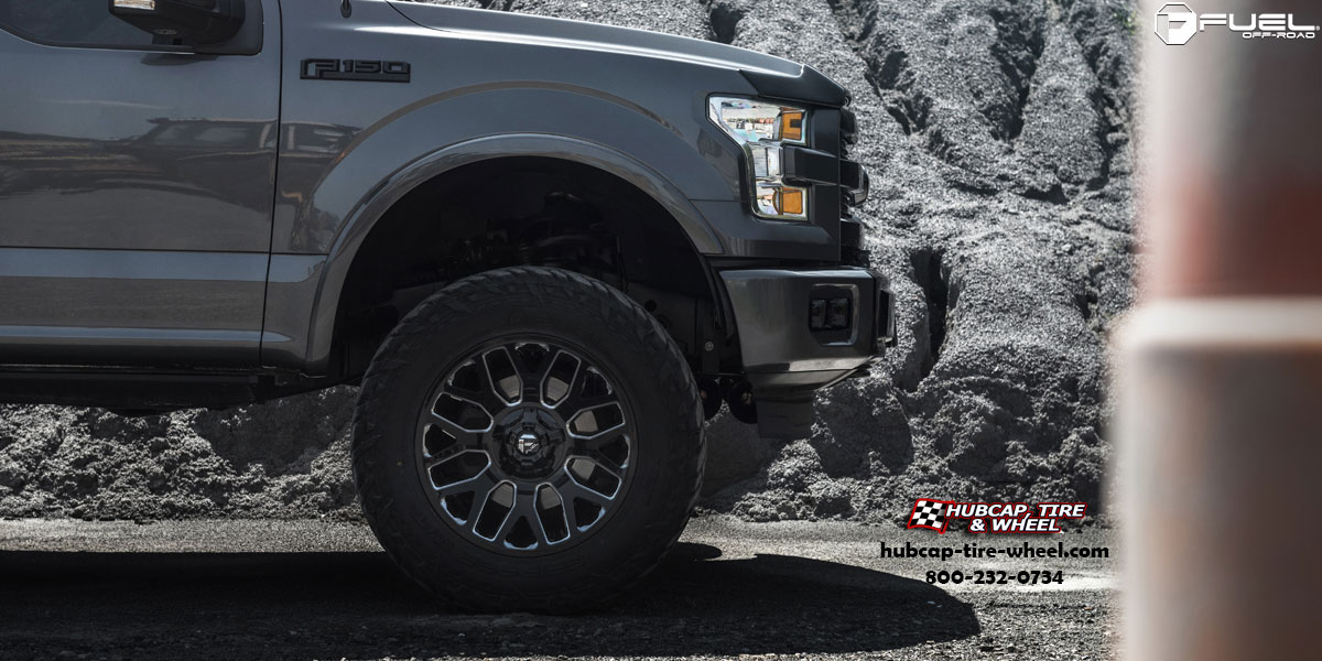 vehicle gallery/ford f 150 fuel warrior d607 20x9  Gloss Black & Milled wheels and rims