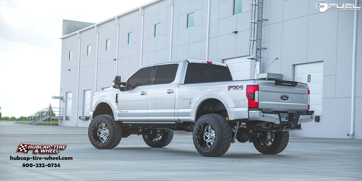 vehicle gallery/ford f 250 super duty fuel rocker d272 22x14  Chrome w/ Gloss Black Lip wheels and rims