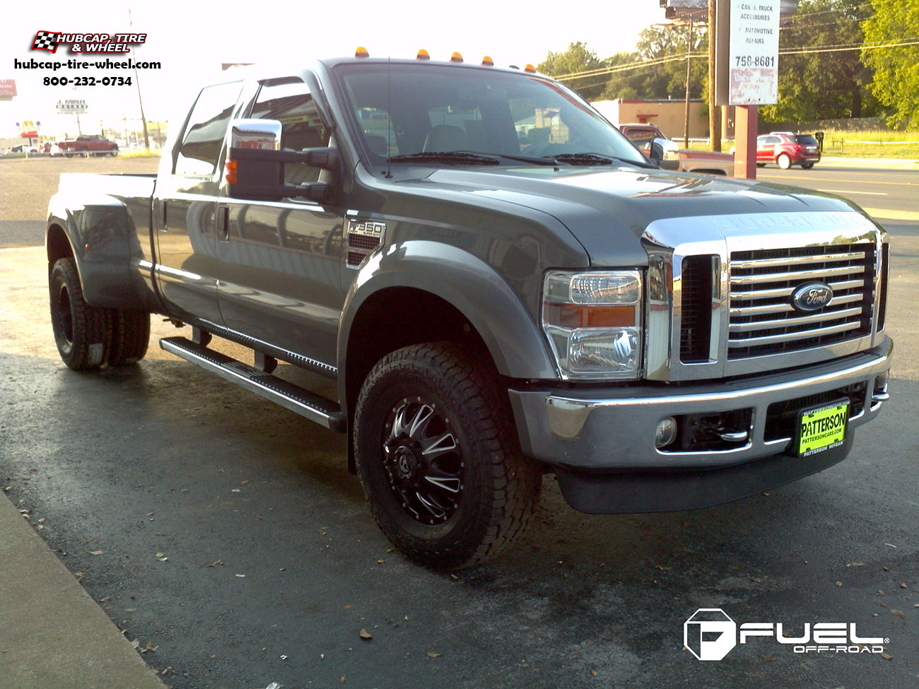 vehicle gallery/ford f 350 dually fuel throttle d513 17x65  Matte Black Milled wheels and rims