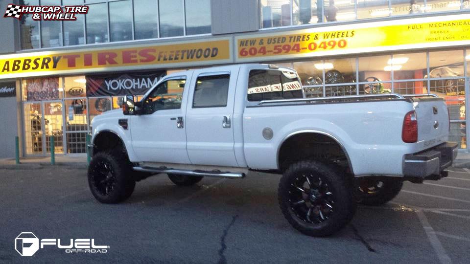 vehicle gallery/ford f 350 fuel nutz d251 0X0  Matte Black & Milled wheels and rims