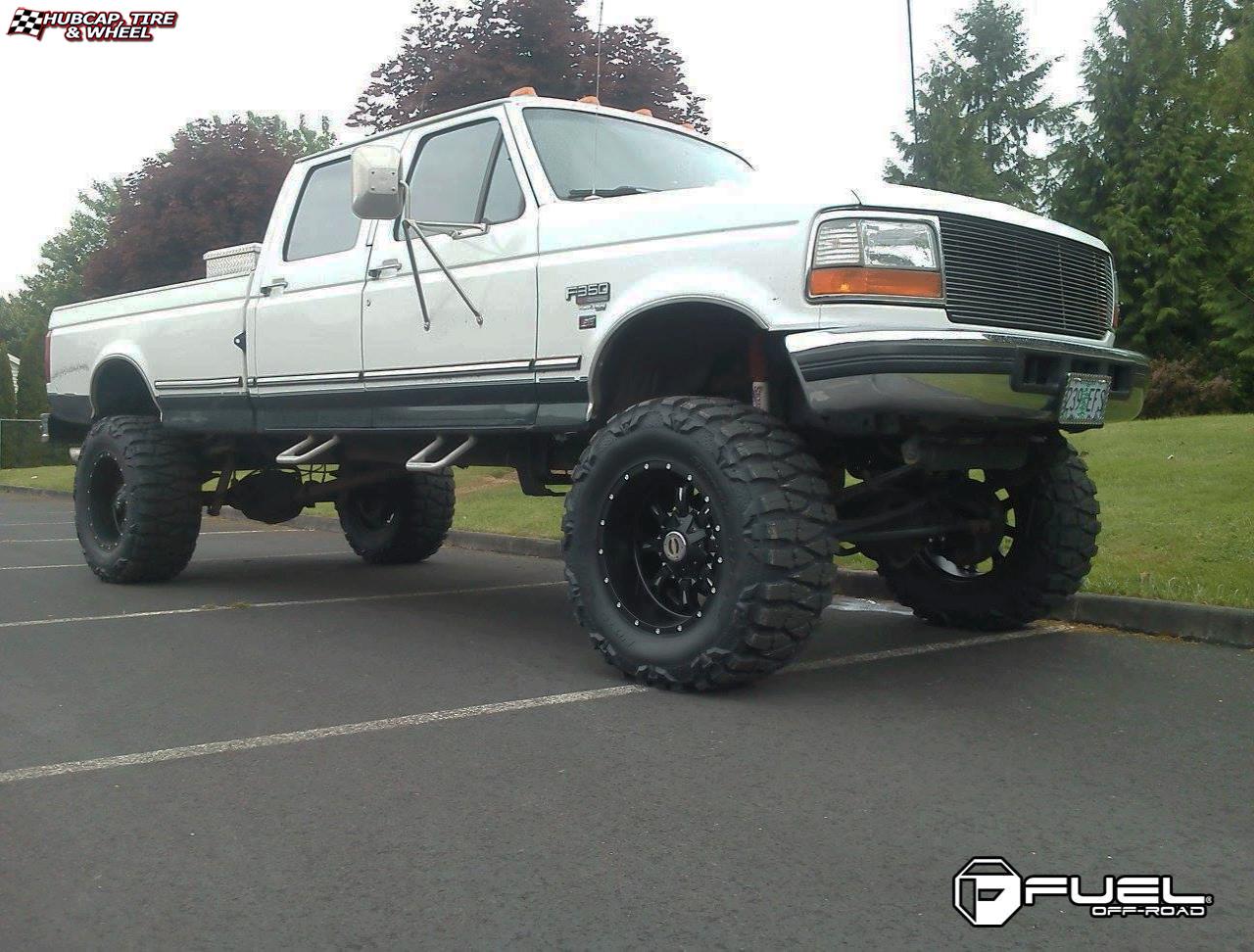 vehicle gallery/ford f 350 fuel krank d517 0X0  Matte Black & Milled wheels and rims