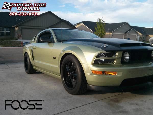 vehicle gallery/2006 ford mustang foose legend f104 18X8  Gloss Black with Lip Groove wheels and rims