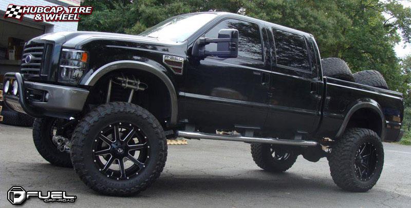vehicle gallery/ford f 250 fuel maverick d262 0X0  Black & Milled wheels and rims