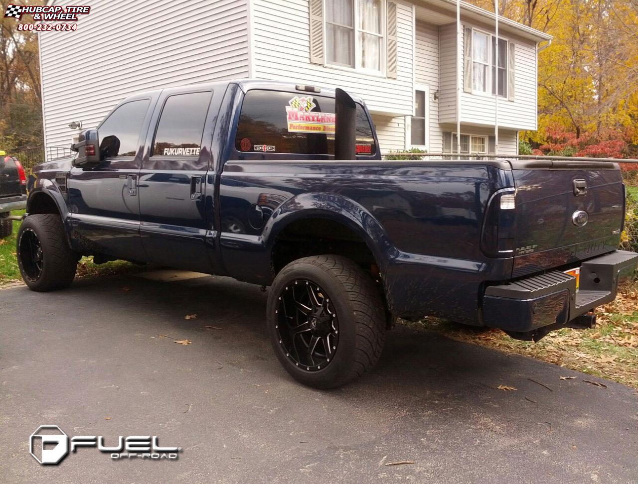 vehicle gallery/ford f 250 fuel maverick d262 20X12  Black & Milled wheels and rims