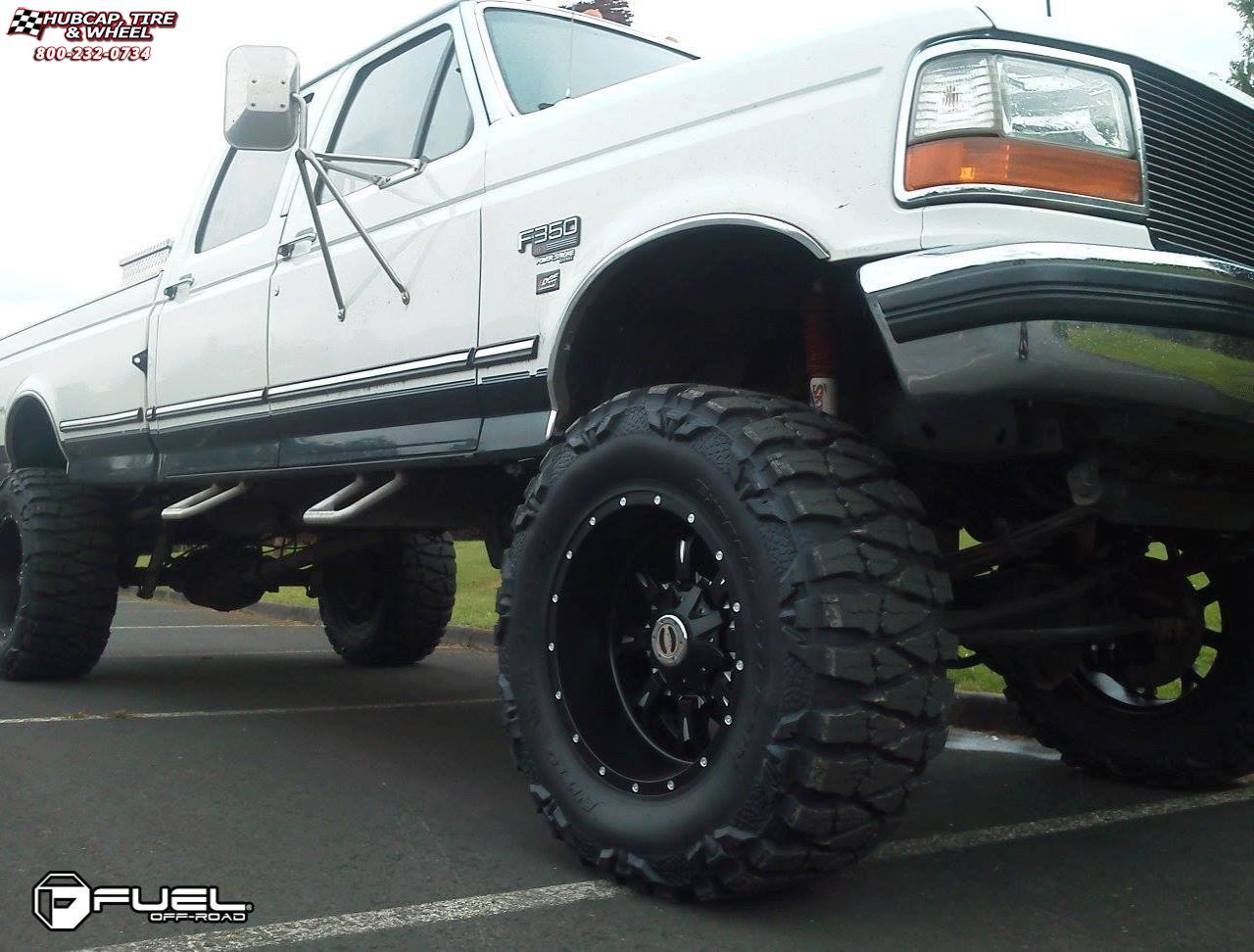 vehicle gallery/ford f 350 fuel krank d517 0X0  Matte Black & Milled wheels and rims