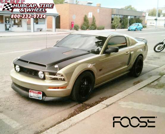 vehicle gallery/2006 ford mustang foose legend f104 18X8  Gloss Black with Lip Groove wheels and rims