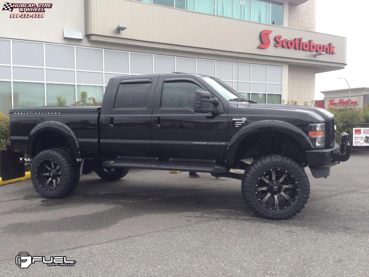 vehicle gallery/ford f 350 fuel nutz d251 0X0  Matte Black & Milled wheels and rims