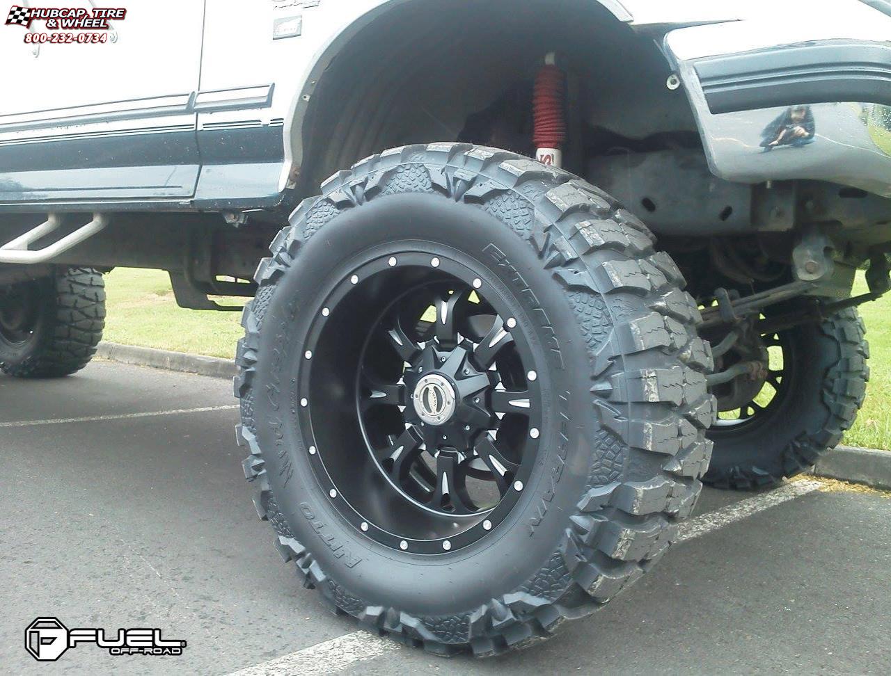 vehicle gallery/ford f 350 fuel krank d517 0X0  Matte Black & Milled wheels and rims