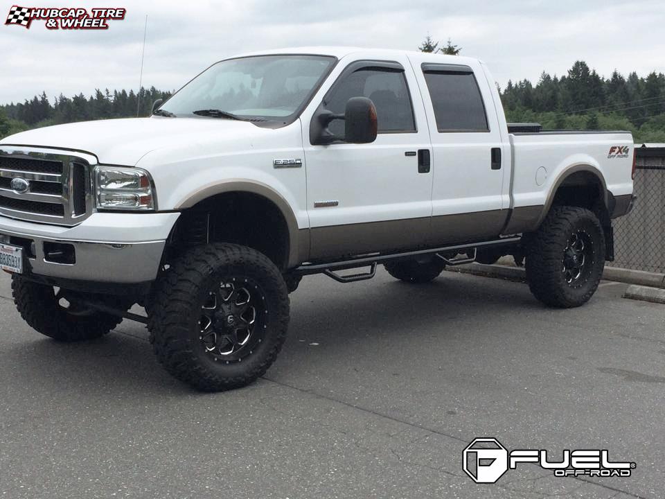 vehicle gallery/ford f 250 fuel boost d534 0X0  Matte Black & Milled wheels and rims
