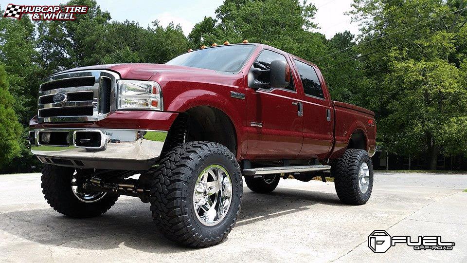 vehicle gallery/ford f 250 fuel full blown d553 20X12  Chrome wheels and rims