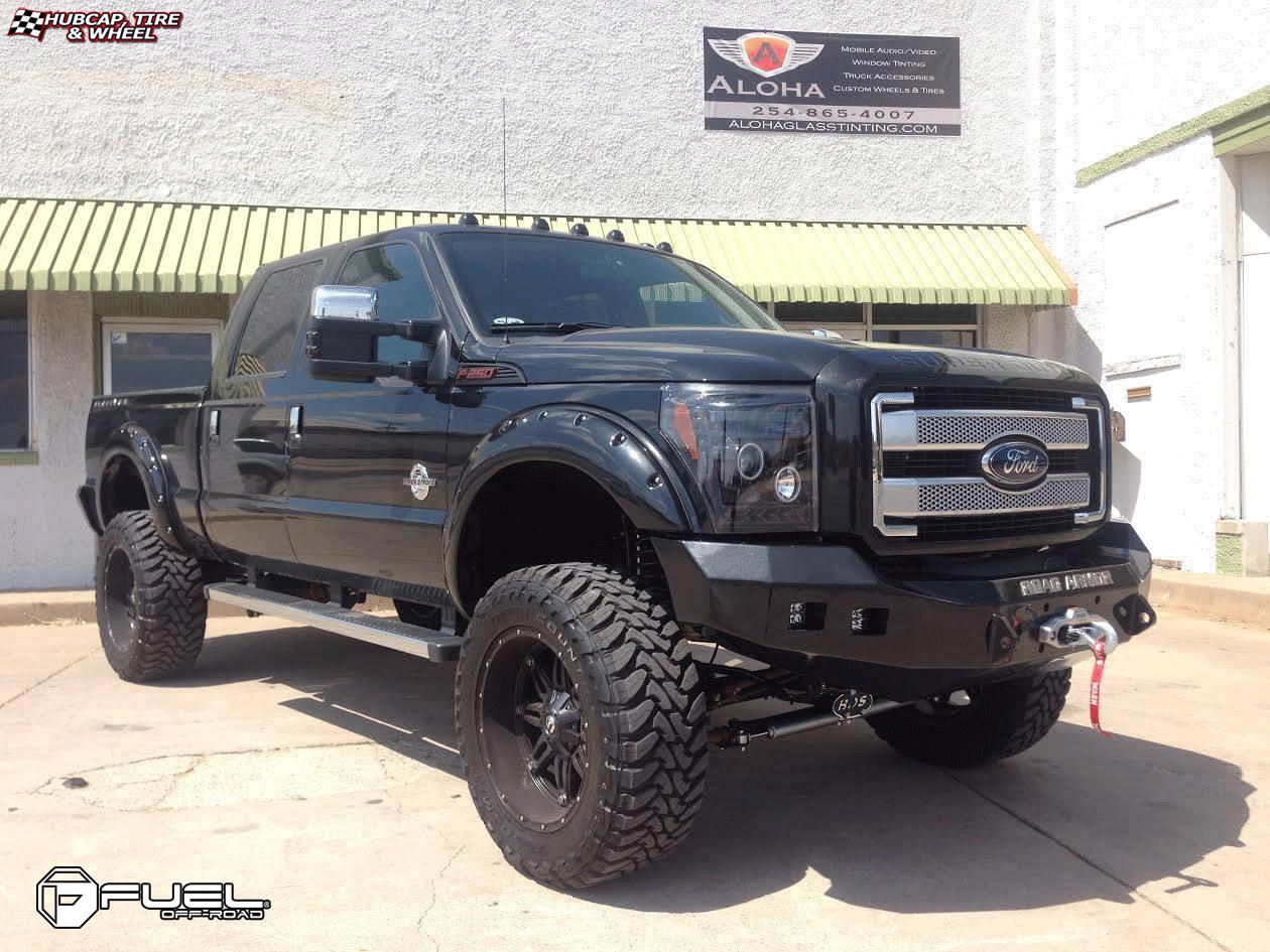 vehicle gallery/ford f 250 fuel hostage d531 0X0  Matte Black wheels and rims