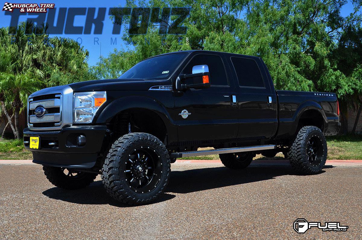 vehicle gallery/ford f 250 fuel krank d517 22X11  Matte Black & Milled wheels and rims