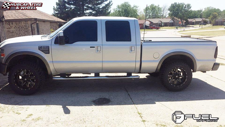 vehicle gallery/ford f 250 fuel maverick d538 20X10  Black & Milled wheels and rims