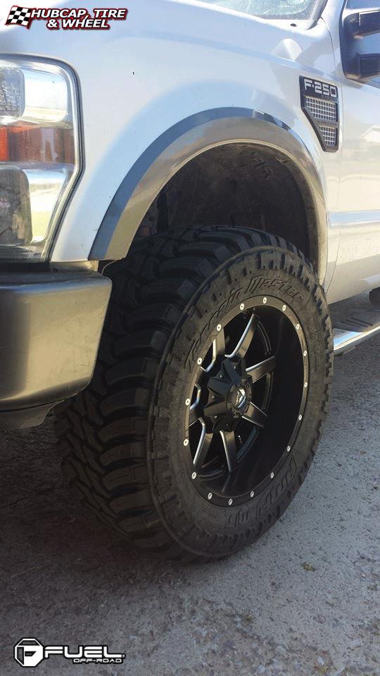 vehicle gallery/ford f 250 fuel maverick d538 20X10  Black & Milled wheels and rims