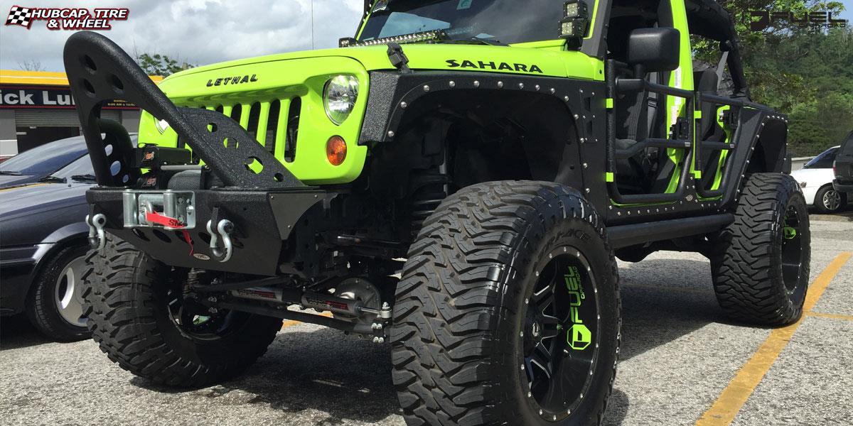 vehicle gallery/jeep wrangler fuel lethal d267 20X12  Black & Milled | Gloss Black Lip wheels and rims