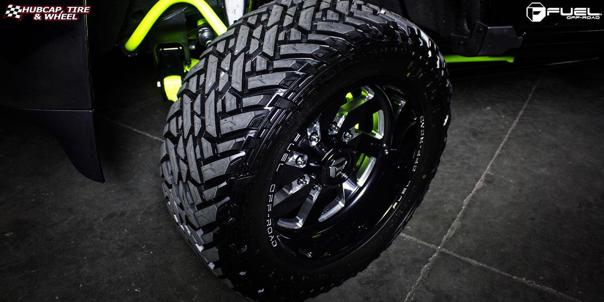 vehicle gallery/chevrolet silverado 2500 fuel turbo d582 20X10  Black & Milled wheels and rims