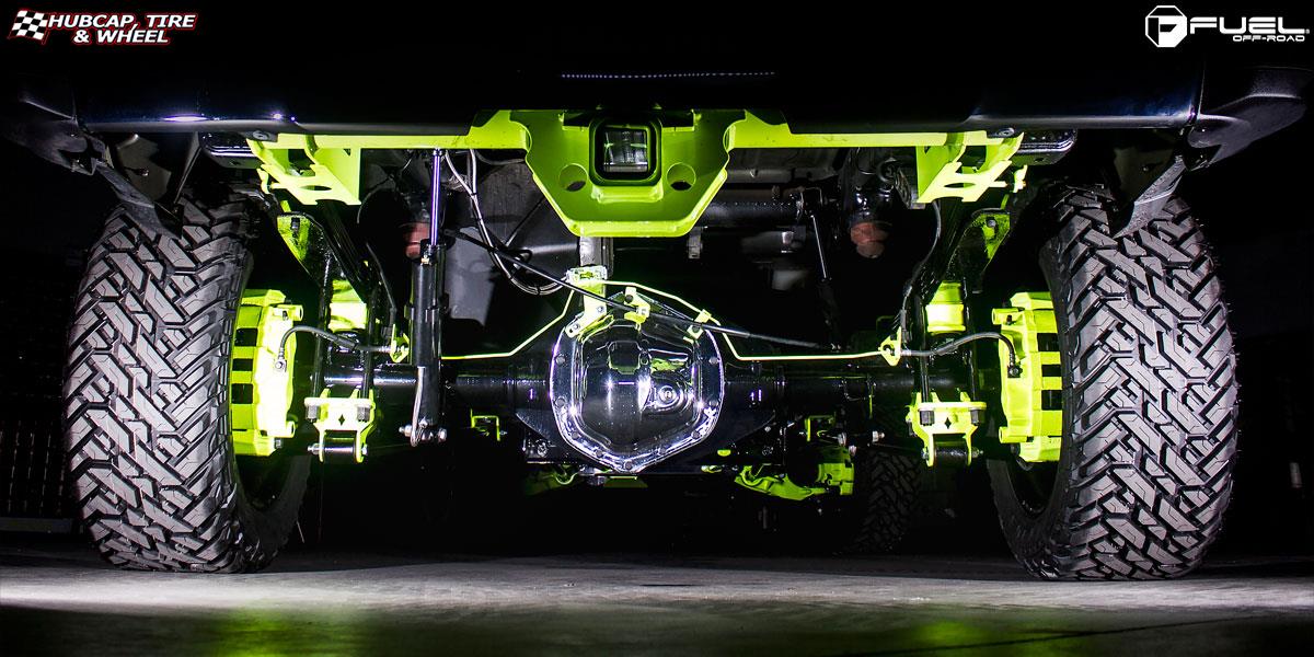 vehicle gallery/chevrolet silverado 2500 fuel turbo d582 20X10  Black & Milled wheels and rims