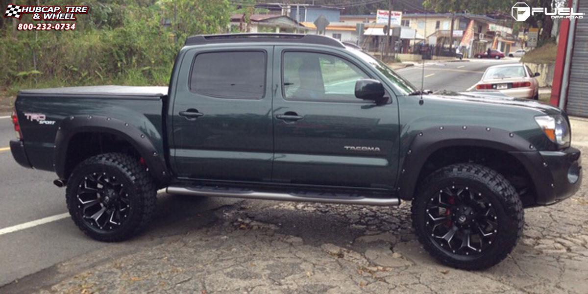 vehicle gallery/toyota tacoma fuel assault d546 20X10  Black & Milled wheels and rims