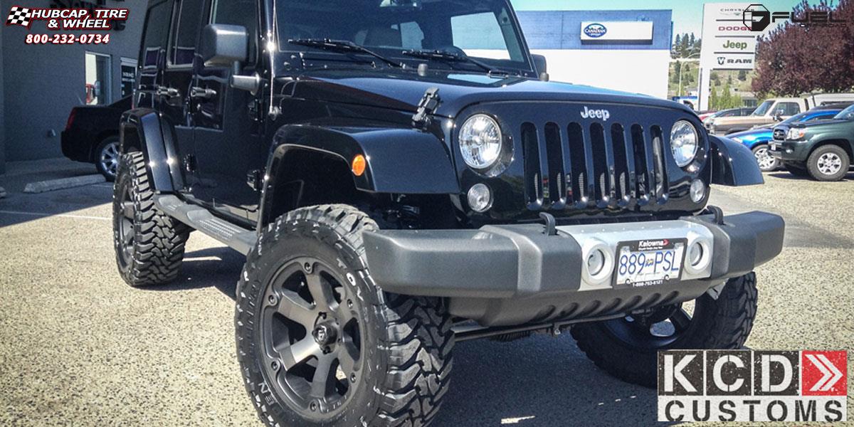 vehicle gallery/jeep wrangler fuel beast d564 20X9  Black & Machined with Dark Tint wheels and rims