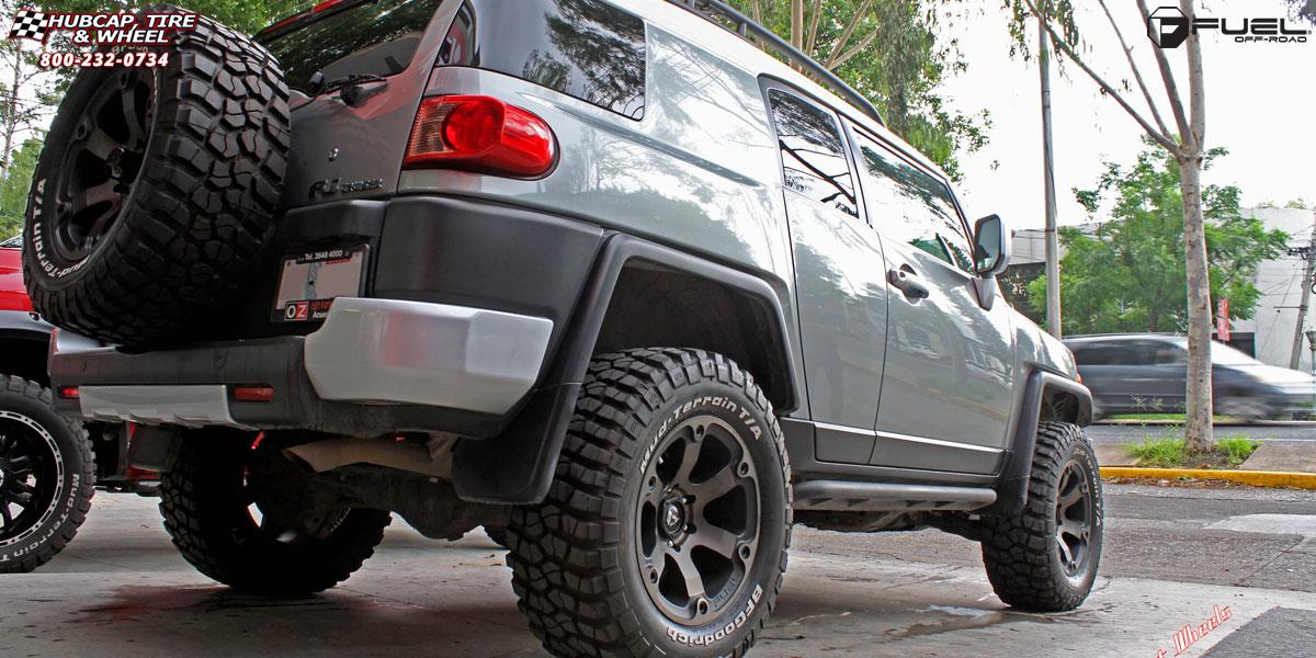 vehicle gallery/toyota fj cruiser fuel beast d564 18X9  Black & Machined with Dark Tint wheels and rims